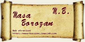 Maša Borozan vizit kartica